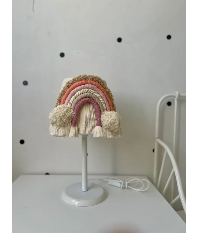 Bebek çocuk odası el yapımı makrome abajur modeli