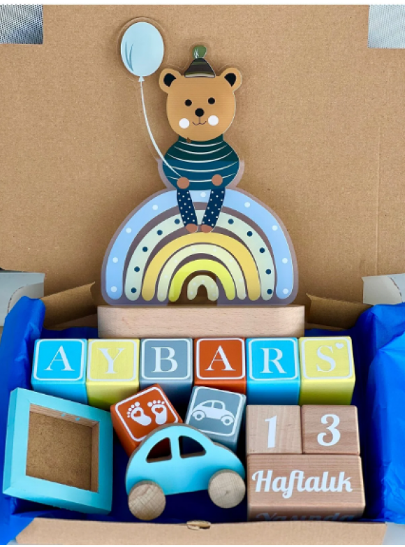 Bebek masa lambası bebek isim küpü anı küpü
