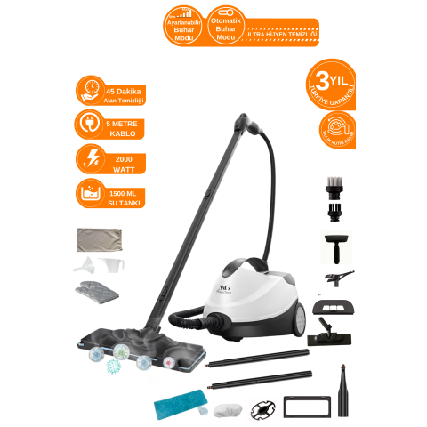 Mogotech MG-101 Çok Fonksiyonlu Buharlı Temizlik Makinesi