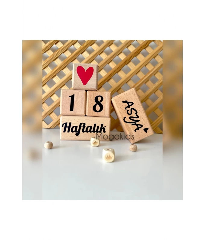 mogokids İsimli bebek anı küpü siyah