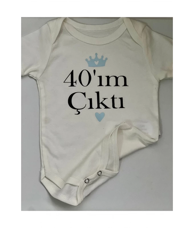 40’ım çıktı yazılı bebek zıbını