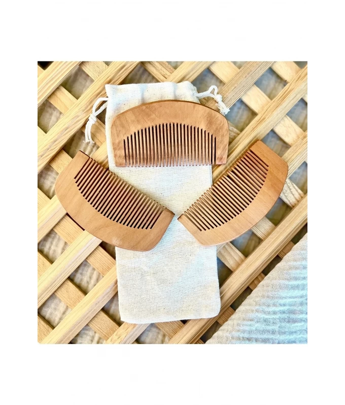 %100 Şimşir Doğal Ahşap Bebek Tarağı