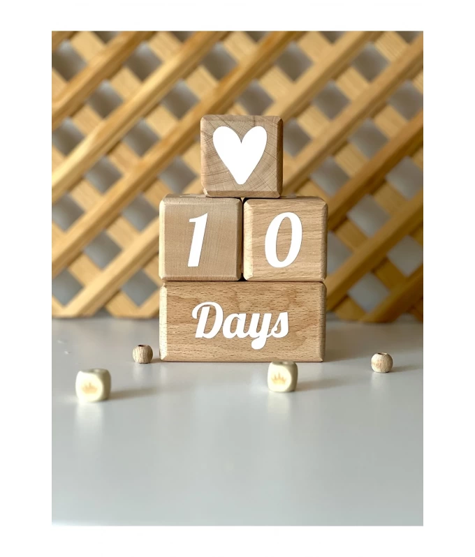 Anne bebek anı küpü ,Dekor ve fotoğraf çekimi beyaz İngilizce