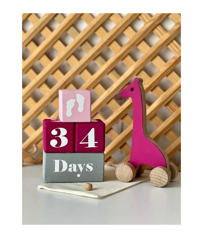 Renkli anne bebek anı küpü