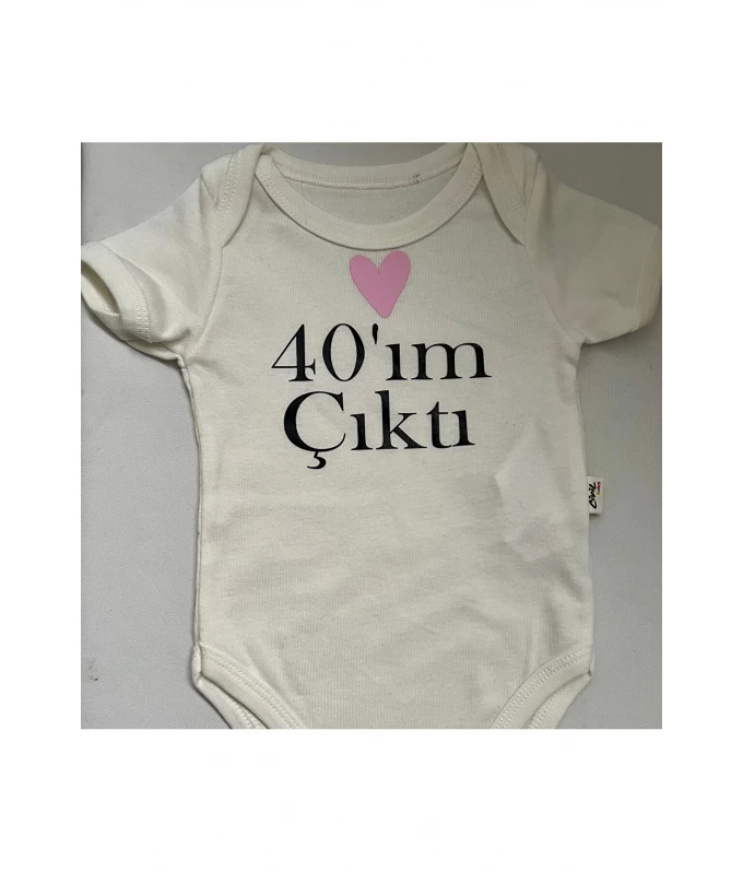 40’ım çıktı yazılı bebek zıbını