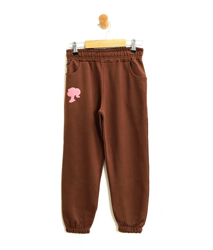 mogokids 4 Mevsim Kız Çocuk Penye Kompakt Pamuklu Barbie Nakışlı Pijama