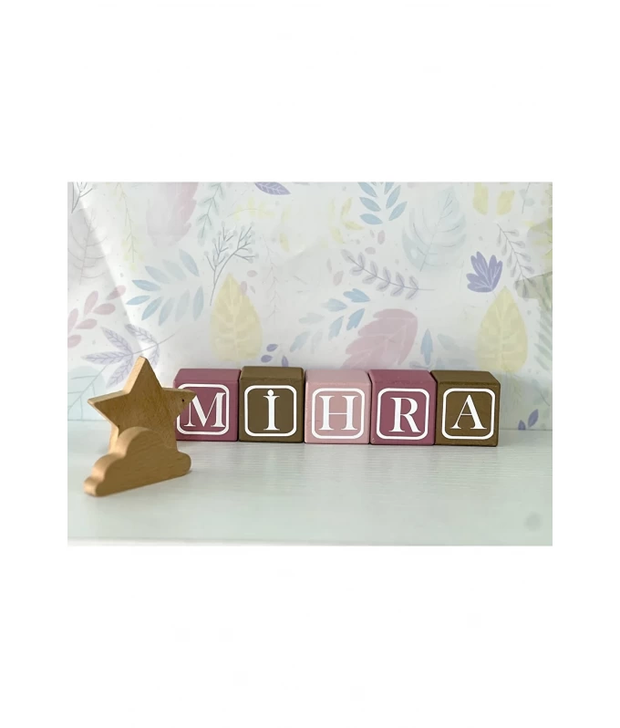 Renkli Bebek Isim Küpü 5 Harfli Isim Küpü