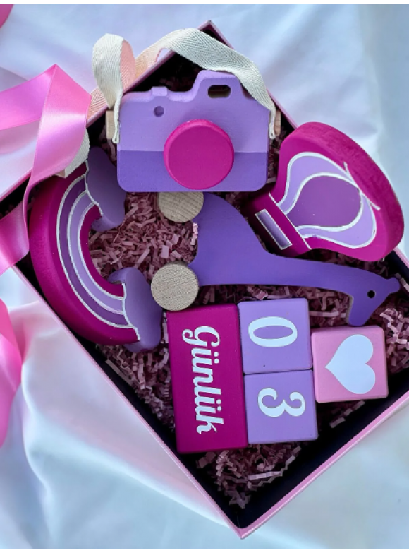 4 objeli bebek çekim aksesuar dekor bebek anı küpü