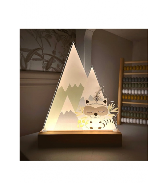 mogokids bebek çocuk odasına özel ışıklı gece lambası karlardagı 