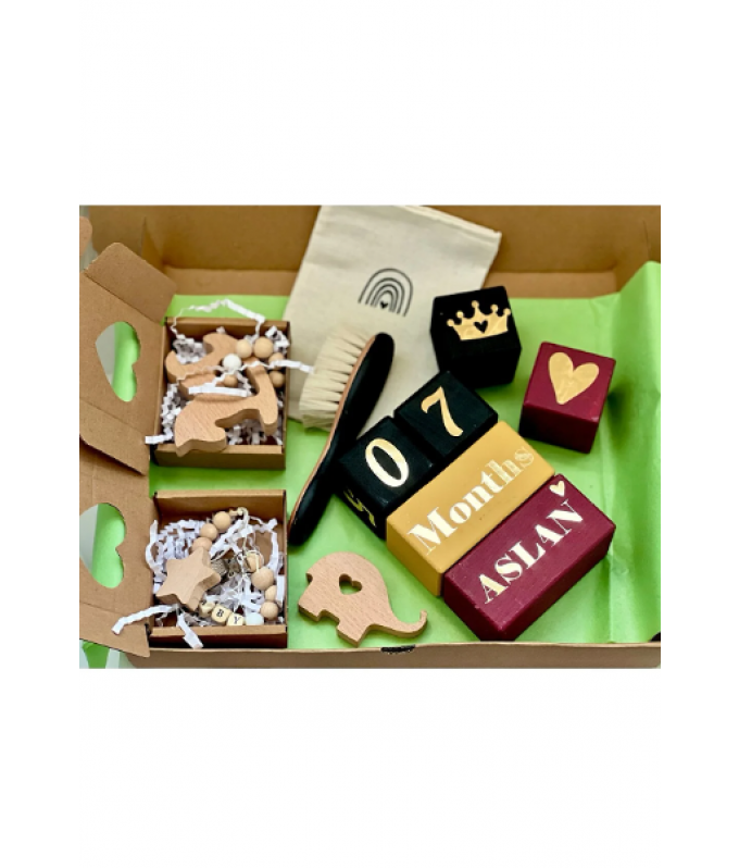 Bebek hediyelik kutu set ,kişiye özel hediye siyah