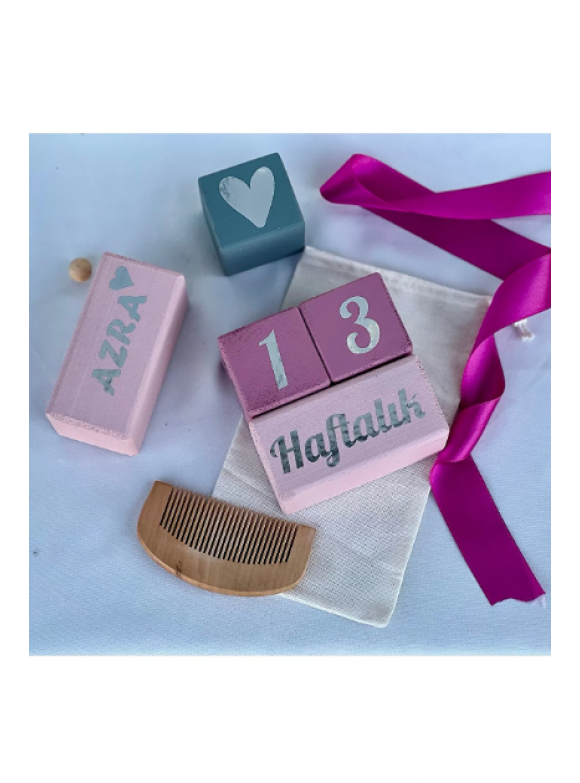 mogokids Gripembe gümüş yazılı bebek anne Cekım dekor bebek anı küpü