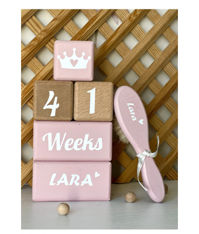 Pudra pembesi bebek anı küpü seti beyaz yazılı ingilizce