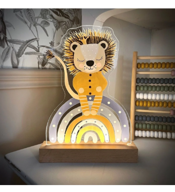 mogokids Aslan figürlü Bebek,çocuk odasına özel ışıklı gece lambası