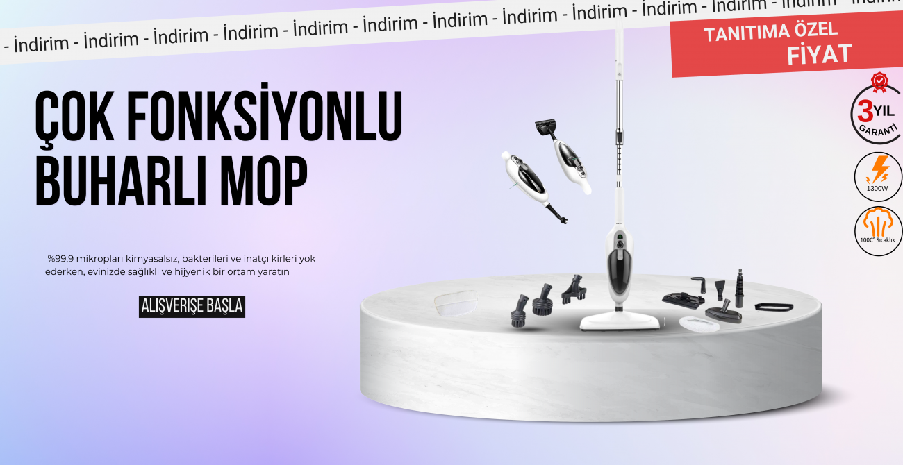 Mogotech çok fonksiyonlu buharlı mop